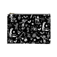 Halloween Pattern Cosmetic Bag (large) by Valentinaart