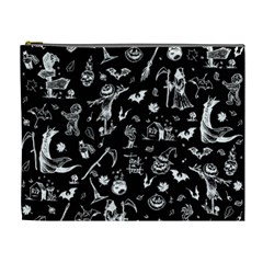 Halloween Pattern Cosmetic Bag (xl) by Valentinaart