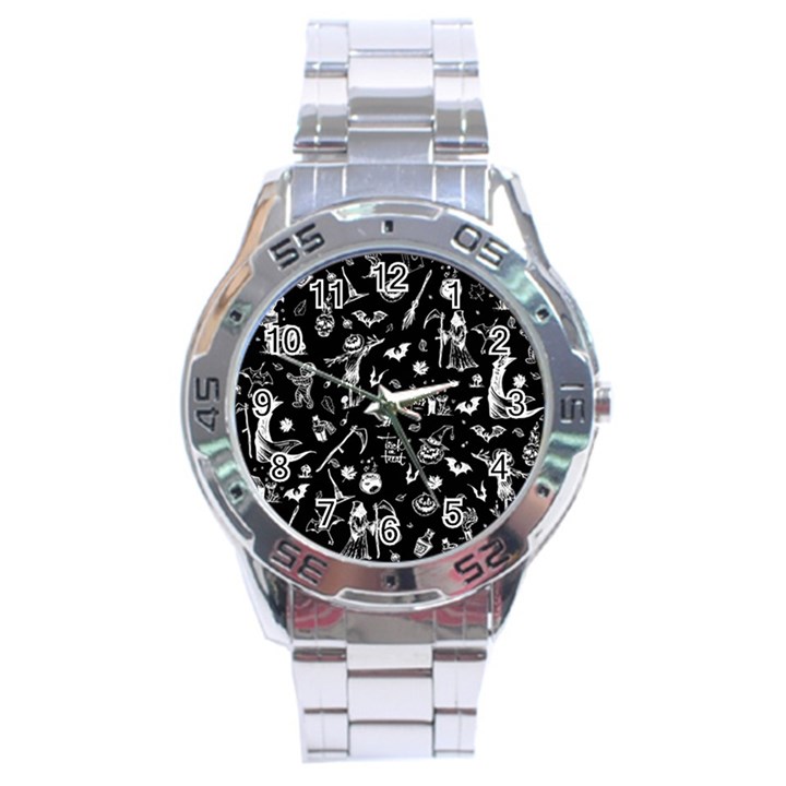 Halloween pattern Stainless Steel Analogue Watch