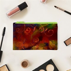 Abstract Fall Swirls Cosmetic Bag (xs) by bloomingvinedesign