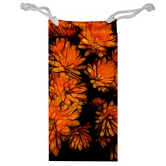 Yellow Flower Abstract Jewelry Bag by bloomingvinedesign