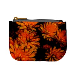 Yellow Flower Abstract Mini Coin Purse by bloomingvinedesign