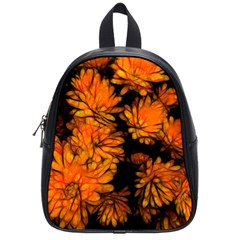 Yellow Flower Abstract School Bag (small) by bloomingvinedesign