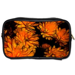 Yellow Flower Abstract Toiletries Bag (two Sides) by bloomingvinedesign