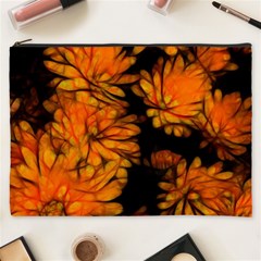 Yellow Flower Abstract Cosmetic Bag (xxxl) by bloomingvinedesign