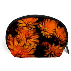 Yellow Flower Abstract Accessory Pouch (large) by bloomingvinedesign