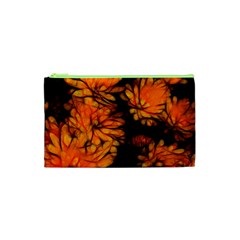 Yellow Flower Abstract Cosmetic Bag (xs) by bloomingvinedesign