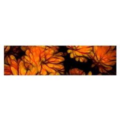 Yellow Flower Abstract Satin Scarf (oblong)