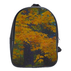 Yellow Fall Leaves And Branches School Bag (large) by bloomingvinedesign