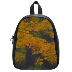 Yellow Fall Leaves And Branches School Bag (small) by bloomingvinedesign