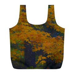 Yellow Fall Leaves And Branches Full Print Recycle Bag (l) by bloomingvinedesign