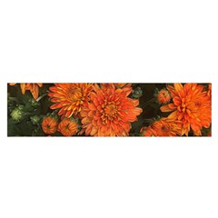 Orange Fall Mums Satin Scarf (oblong) by bloomingvinedesign