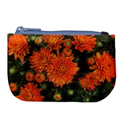 Orange Fall Mums Large Coin Purse