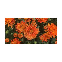 Orange Fall Mums Yoga Headband by bloomingvinedesign