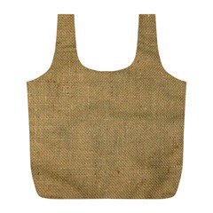 Burlap Coffee Sack Grunge Knit Look Full Print Recycle Bag (l) by dressshop