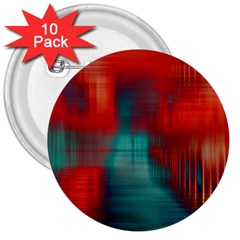 Green Red Lines 3  Buttons (10 Pack) 