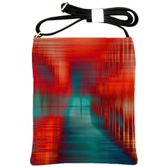 Green Red Lines Shoulder Sling Bag