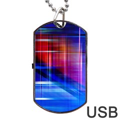 Double Lines Dog Tag Usb Flash (one Side)