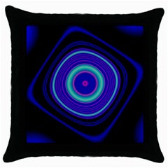 Digital Art Background Pink Blue Throw Pillow Case (Black)