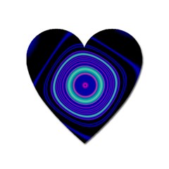 Digital Art Background Pink Blue Heart Magnet