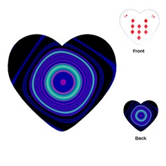 Digital Art Background Pink Blue Playing Cards (Heart)