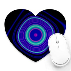 Digital Art Background Pink Blue Heart Mousepads