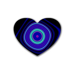 Digital Art Background Pink Blue Heart Coaster (4 pack) 