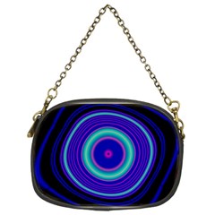 Digital Art Background Pink Blue Chain Purse (One Side)