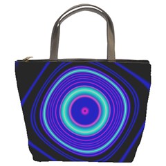 Digital Art Background Pink Blue Bucket Bag by Sapixe