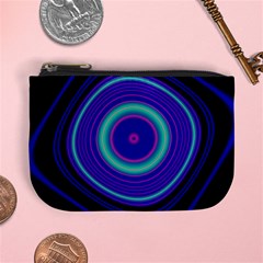 Digital Art Background Pink Blue Mini Coin Purse