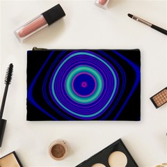 Digital Art Background Pink Blue Cosmetic Bag (Medium)