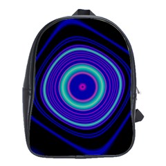 Digital Art Background Pink Blue School Bag (Large)