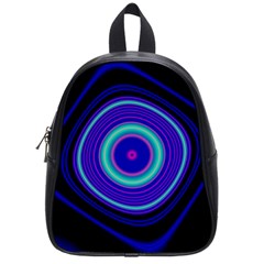 Digital Art Background Pink Blue School Bag (Small)