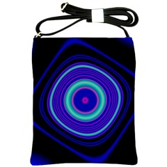 Digital Art Background Pink Blue Shoulder Sling Bag by Sapixe