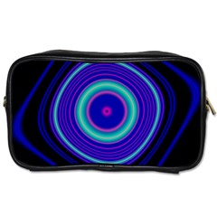 Digital Art Background Pink Blue Toiletries Bag (One Side)