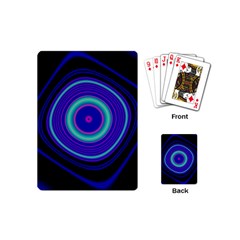 Digital Art Background Pink Blue Playing Cards (Mini)