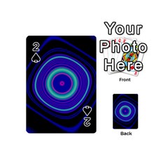 Digital Art Background Pink Blue Playing Cards 54 (Mini)