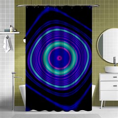 Digital Art Background Pink Blue Shower Curtain 48  x 72  (Small) 