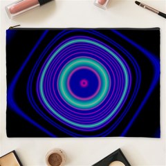 Digital Art Background Pink Blue Cosmetic Bag (XXXL)