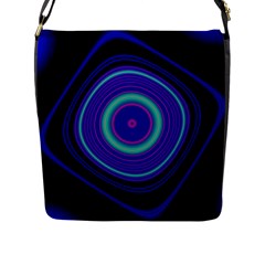 Digital Art Background Pink Blue Flap Closure Messenger Bag (L)