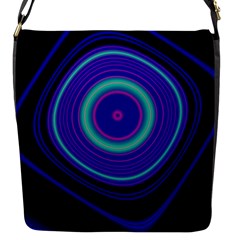 Digital Art Background Pink Blue Flap Closure Messenger Bag (S)