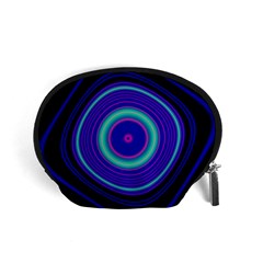 Digital Art Background Pink Blue Accessory Pouch (Small)