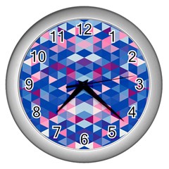 Digital Art Art Artwork Abstract Wall Clock (silver) by Sapixe