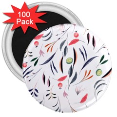 Watercolor Tablecloth Fabric Design 3  Magnets (100 Pack) by Sapixe