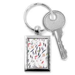 Watercolor Tablecloth Fabric Design Key Chains (rectangle)  by Sapixe