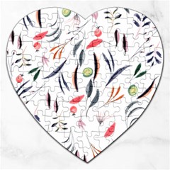 Watercolor Tablecloth Fabric Design Jigsaw Puzzle (heart)