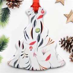 Watercolor Tablecloth Fabric Design Christmas Tree Ornament (two Sides) by Sapixe