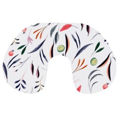 Watercolor Tablecloth Fabric Design Travel Neck Pillows by Sapixe