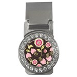 Flowers Wallpaper Floral Decoration Money Clips (CZ)  Front