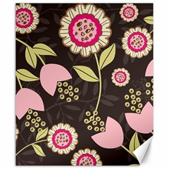 Flowers Wallpaper Floral Decoration Canvas 20  X 24  by Sapixe